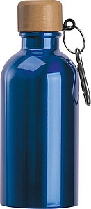 Nerezová láhev s karabinou 400 ml, modrá