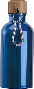 Nerezová láhev s karabinou 400 ml, modrá