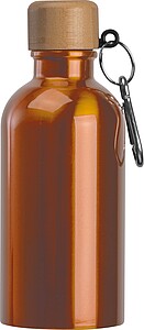 Nerezová láhev s karabinou 400 ml, oranžová