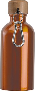 Nerezová láhev s karabinou 400 ml, oranžová