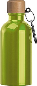 Nerezová láhev s karabinou 400 ml, světle zelená