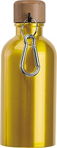 Nerezová láhev s karabinou 400 ml, žlutá