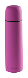 Nerezová pogumovaná termoska, 500ml, růžová