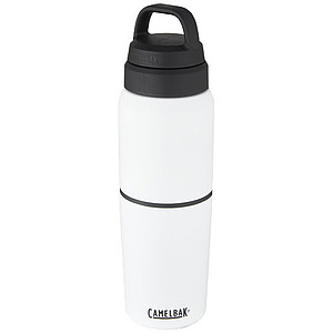 Nerezová termo láhev 500ml s kelímkem 350ml, bílá