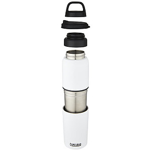 Nerezová termo láhev 500ml s kelímkem 350ml, bílá