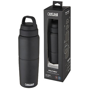 Nerezová termo láhev 500ml s kelímkem 350ml, černá