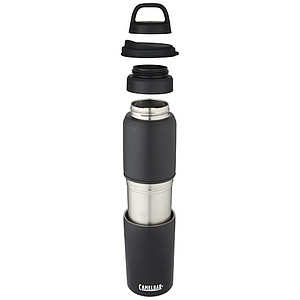 Nerezová termo láhev 500ml s kelímkem 350ml, černá