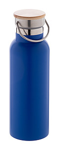 Nerezová termoska 500ml s bambusem na víčku, modrá