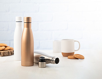 Nerezová termoska 500ml, s měděnou izolací, bílá