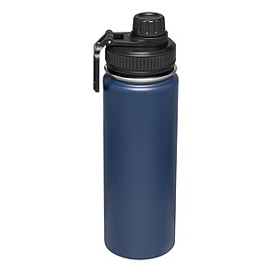 Nerezová termoska 600ml, s černým víčkem, tmavě modrá