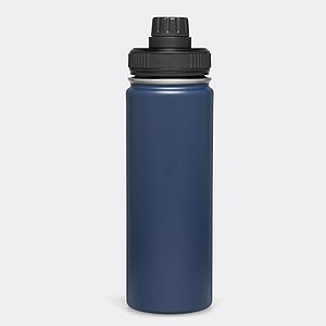 Nerezová termoska 600ml, s černým víčkem, tmavě modrá
