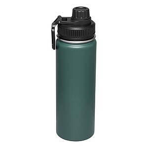 Nerezová termoska 600ml, s černým víčkem, tmavě zelená - reklamní předměty