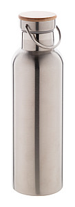 Nerezová termoska 750ml s bambusem na víčku, stříbrná