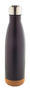 Nerezová termoska s korkovým dnem, 500ml, černá