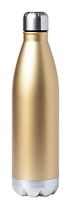 Nerezová termoska ve tvaru láhve, 750ml, izolovaná mědí, zlatá