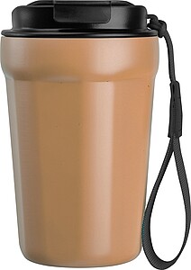 Nerezový cestovní termohrnek 350 ml, béžová
