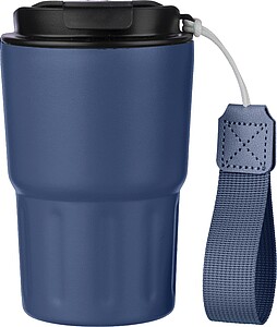 Nerezový dvoustěnný hrnek, 320 ml, modrá