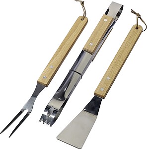 Nerezový grilovací set, hnědá
