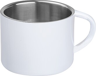 Nerezový hrnek na espresso 80ml, bílá