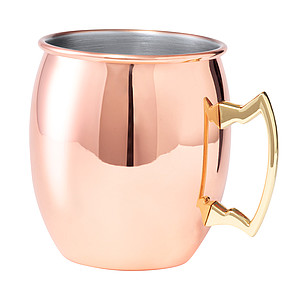 Nerezový hrnek na koktejl, 500ml, měděný povrch - reklamní hrnky