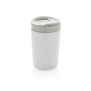 Nerezový hrnek s víčkem, 300 ml, bílá