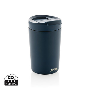 Nerezový hrnek s víčkem, 300 ml, námořní modrá
