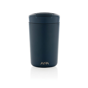 Nerezový hrnek s víčkem, 300 ml, námořní modrá