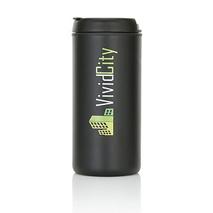 Nerezový hrnek s víčkem, 300ml, černý
