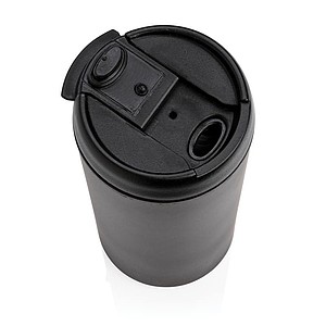 Nerezový hrnek s víčkem, 300ml, černý