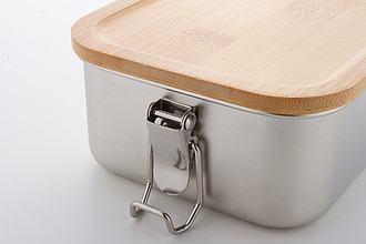 Nerezový lunchbox 750ml s bambusovým víkem