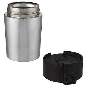 Nerezový termohrnek 180ml, s plastovým víčkem, stříbrný