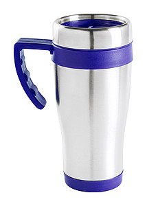 Nerezový termohrnek 450ml s modrými částmi - termohrnek s vlastním potiskem