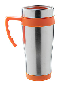 Nerezový termohrnek 450ml s oranžovými částmi