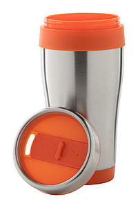 Nerezový termohrnek 450ml s oranžovými částmi