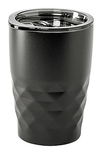 Nerezový termohrnek s měděnou izolací, 350ml, černý - reklamní předměty