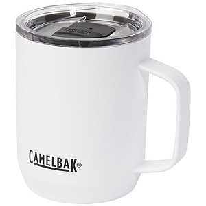 Nerezový termohrnek s uchem a plastovým víčkem, 350ml, bílý