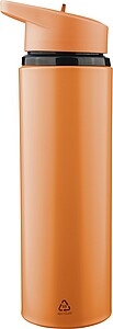NEVRA Láhev na pití z recyklované nerezové oceli, 500 ml, oranžová