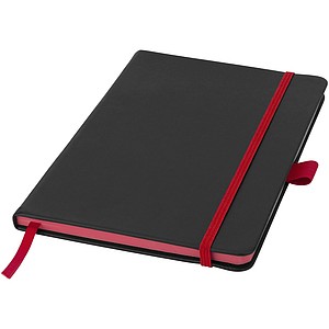 Notebook Color edge A5, černá/červená - reklamní bloky