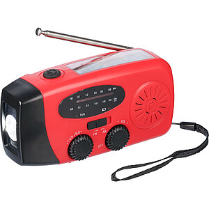 Nouzové rádio z recyklovaných materiálů, červená