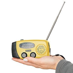 Nouzové rádio z recyklovaných materiálů, žlutá