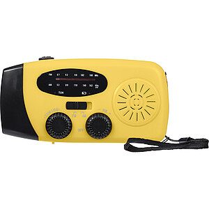 Nouzové rádio z recyklovaných materiálů, žlutá