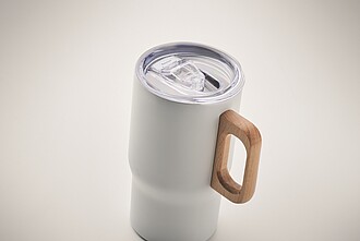 NUNU Dvoustěnný termohrnek z recyklované nerezové oceli, 350 ml, bílá