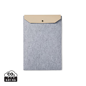 Obal na 14" notebook, recyklovaná plsť, šedý - obal na mobil s vlastním potiskem