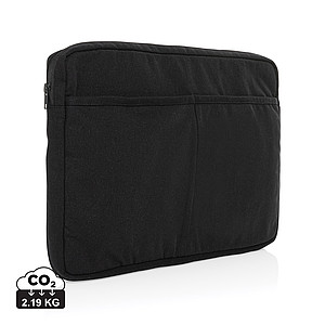 Obal na notebook z recyklované bavlny, černý