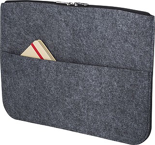 Obal na notebook z RPET plsti, šedý