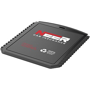 Obdélníková škrabka na led z recyklovaného plastu, černá