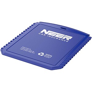 Obdélníková škrabka na led z recyklovaného plastu, modrá