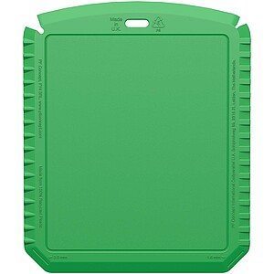 Obdélníková škrabka na led z recyklovaného plastu, zelená