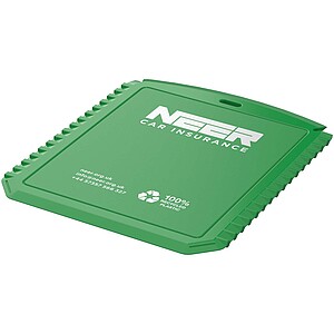 Obdélníková škrabka na led z recyklovaného plastu, zelená