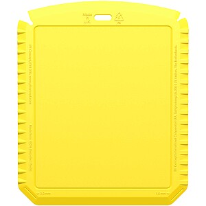 Obdélníková škrabka na led z recyklovaného plastu, žlutá